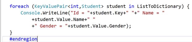 Convert List to a Dictionary